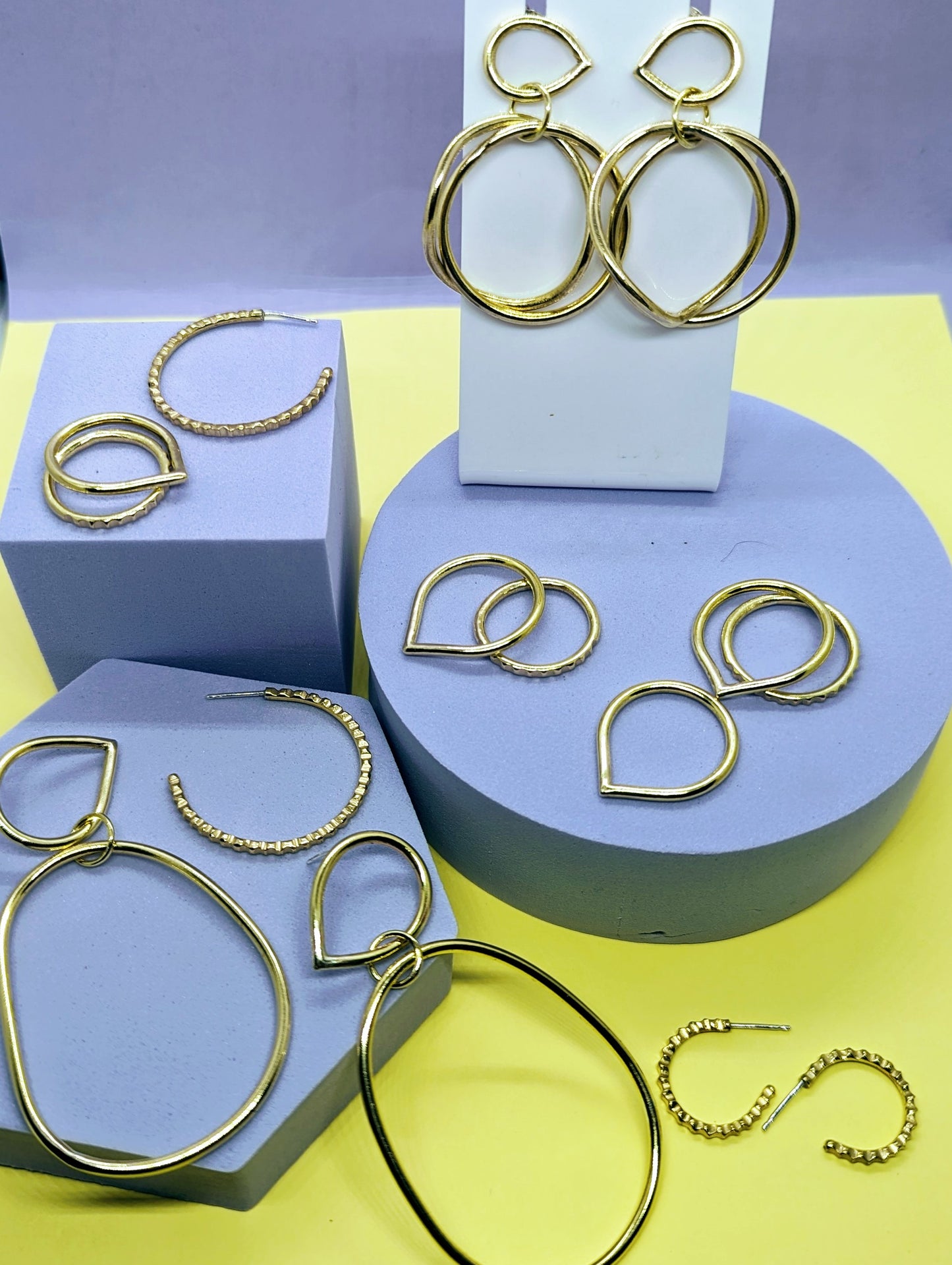 Collection of Jewellery on display. The theia Jewellery collection 