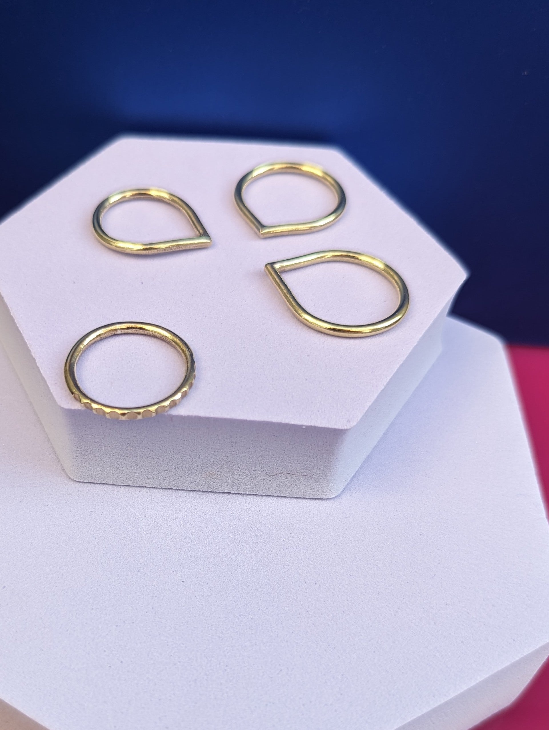 Gold Brass goddess rings