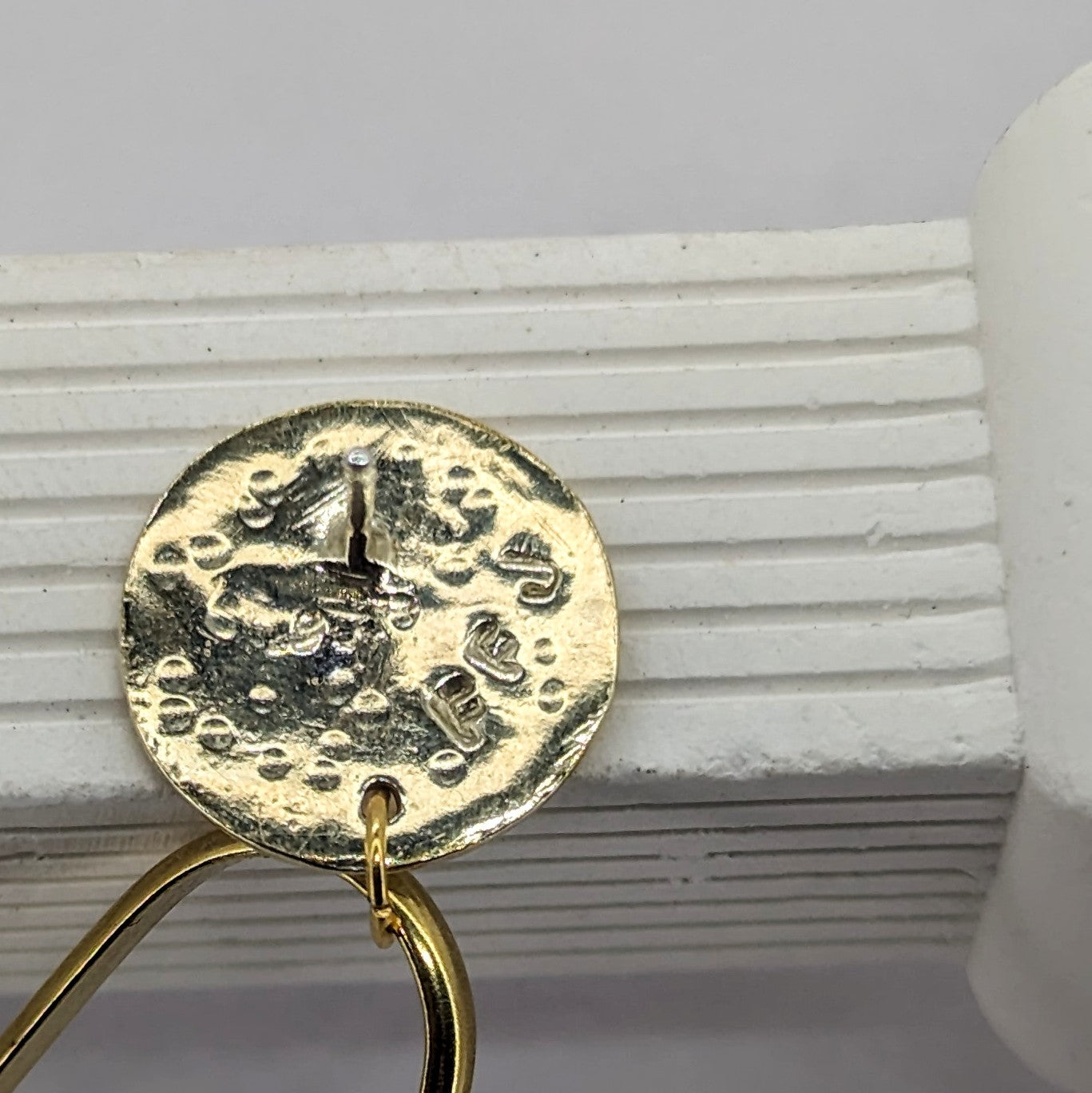 Manifest your Dreams. Raw Brass Celestial Earrings