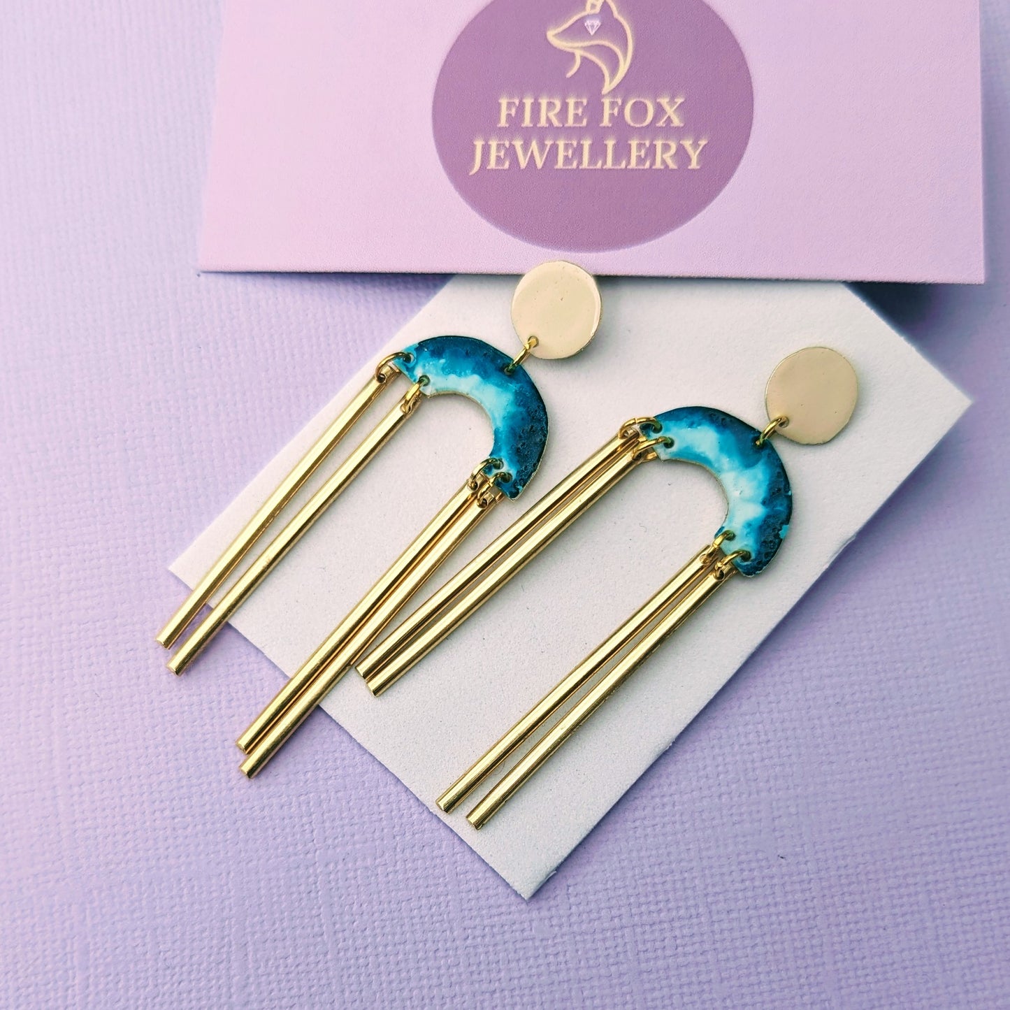 Ocean Blue Dangle Earrings.
