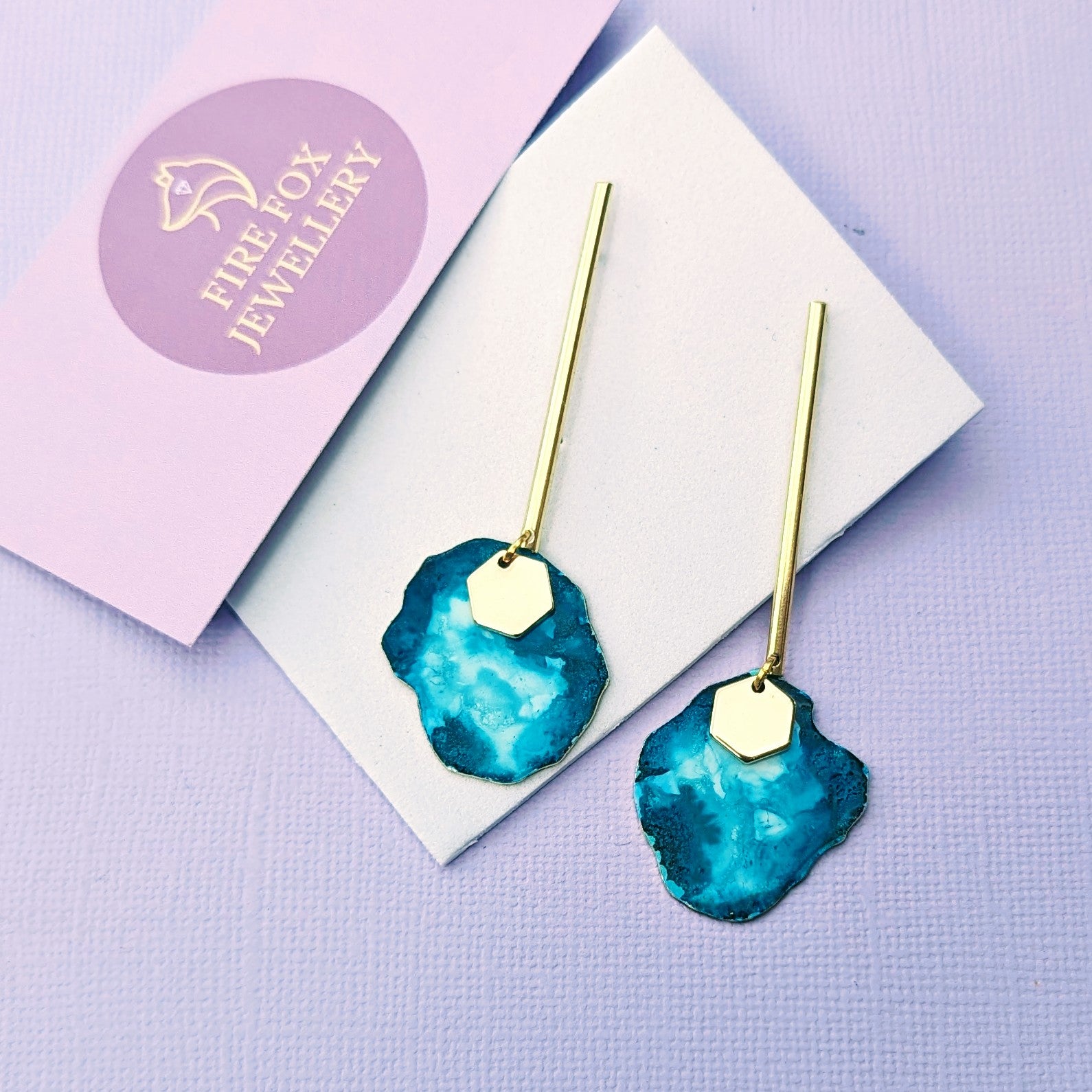 Ocean Blue Dangle Earrings.