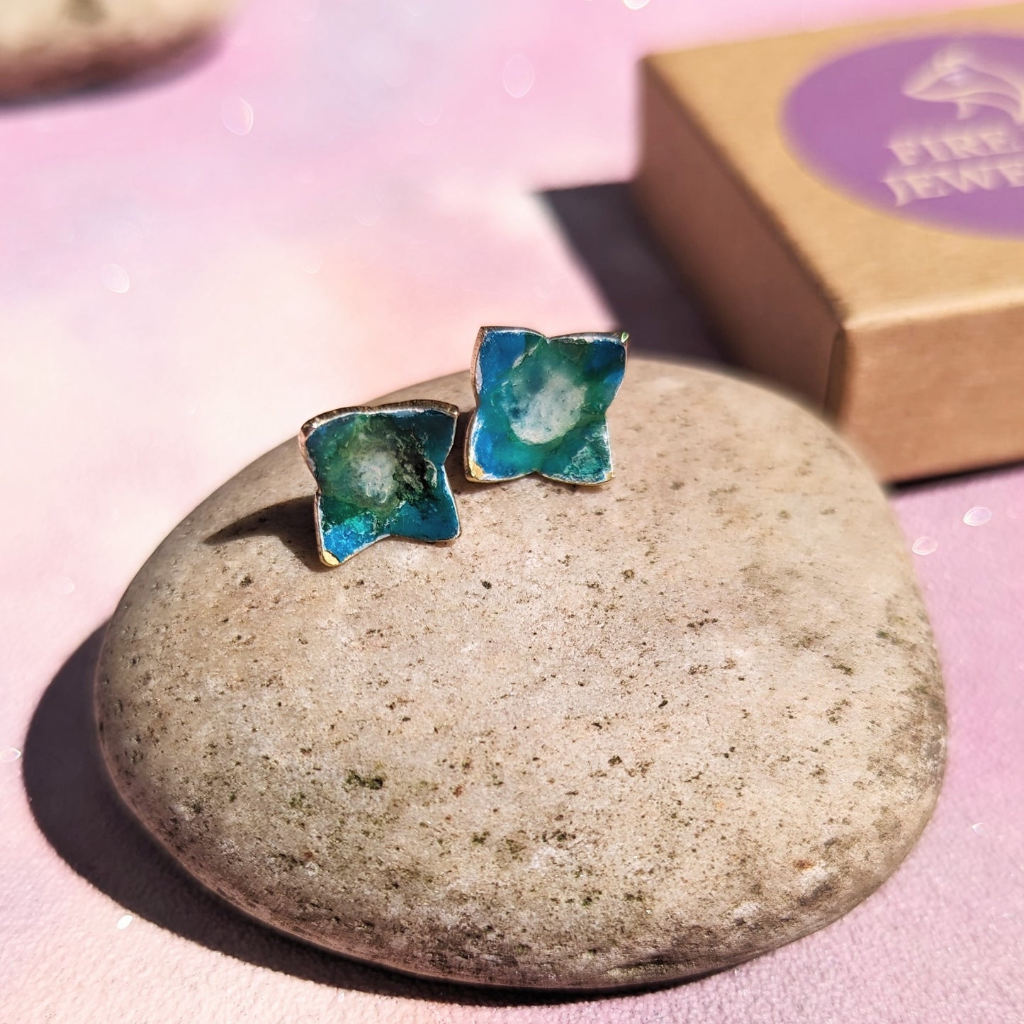 Blue Star Stud Earrings.