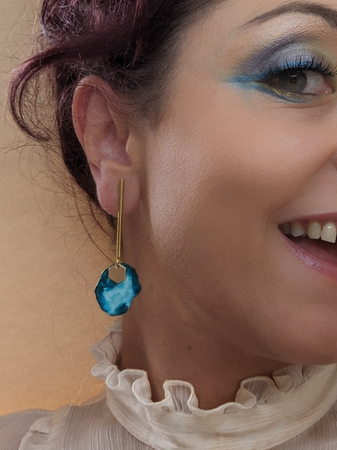 Ocean Blue Dangle Earrings.