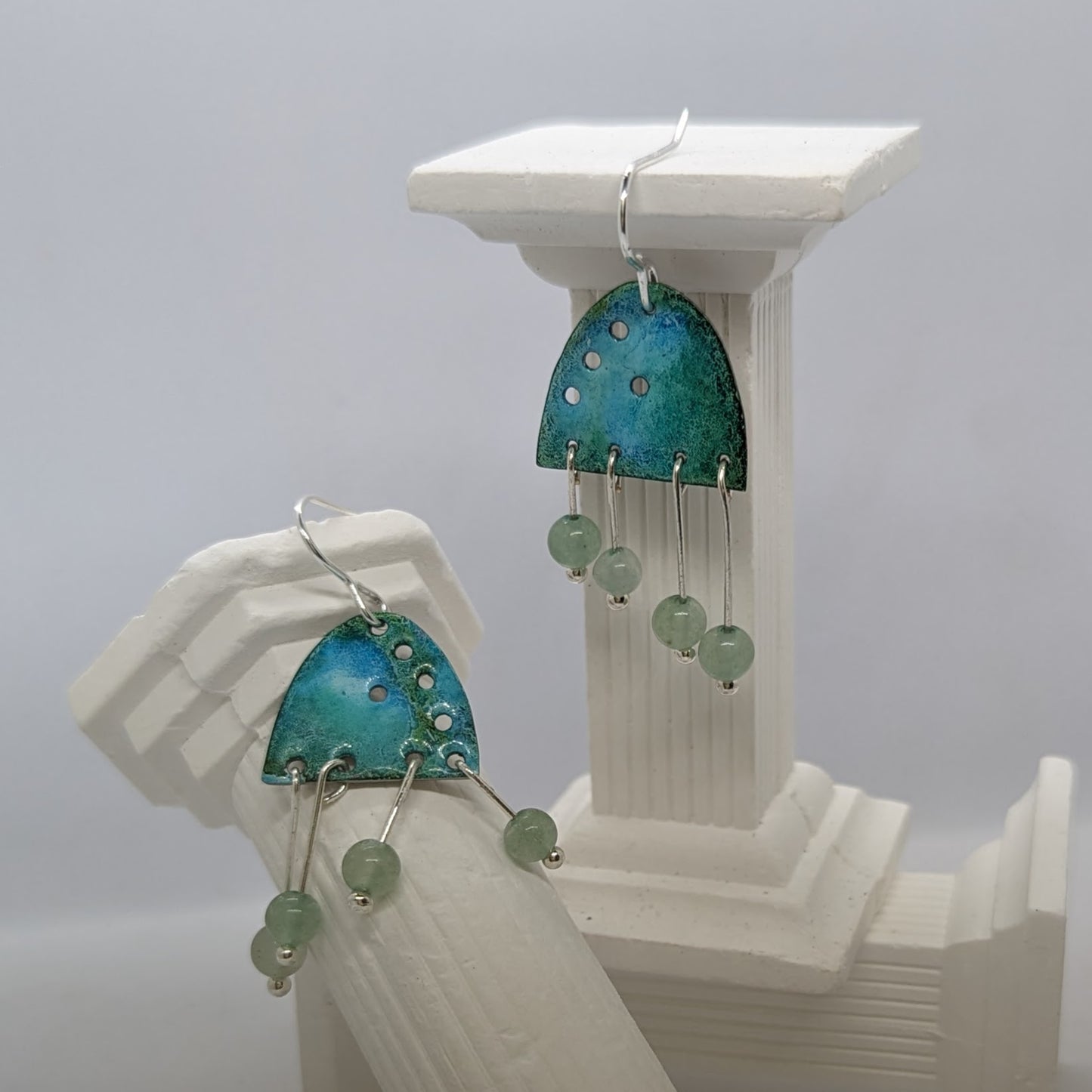 Turquoise Tranquillity Earrings with Green Aventurine stone