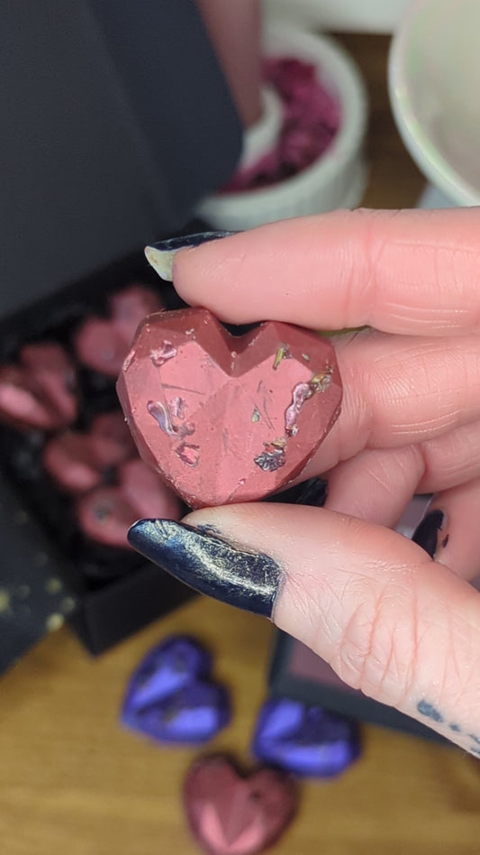 Self-love meets seduction  13 Lost Cherry–inspired Crimson Temptress, infused with crystals and dried flowers. Romantic, indulgent, and made for candlelit rituals.