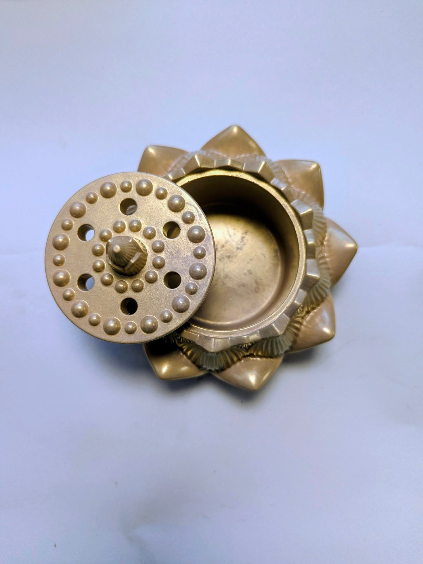 Made to order. Sacred Lotus Incense Cone Burner Handmade Jesmonite Holder Spiritual Decor Eco-Friendly Durable Unique Gift for Rituals Meditation