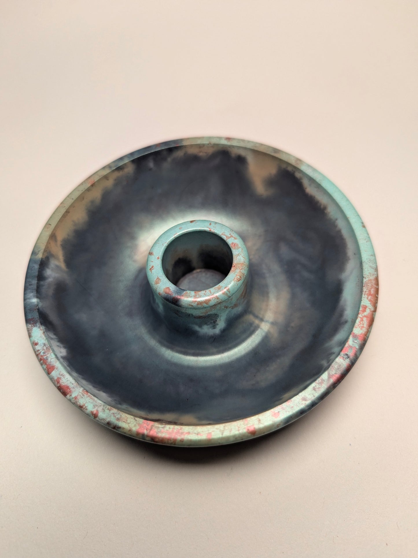 Handcrafted Ritual Candle Bowls Unique Abstract Design for Spiritual Practices Cast from Eco Friendly Jesmonite Material