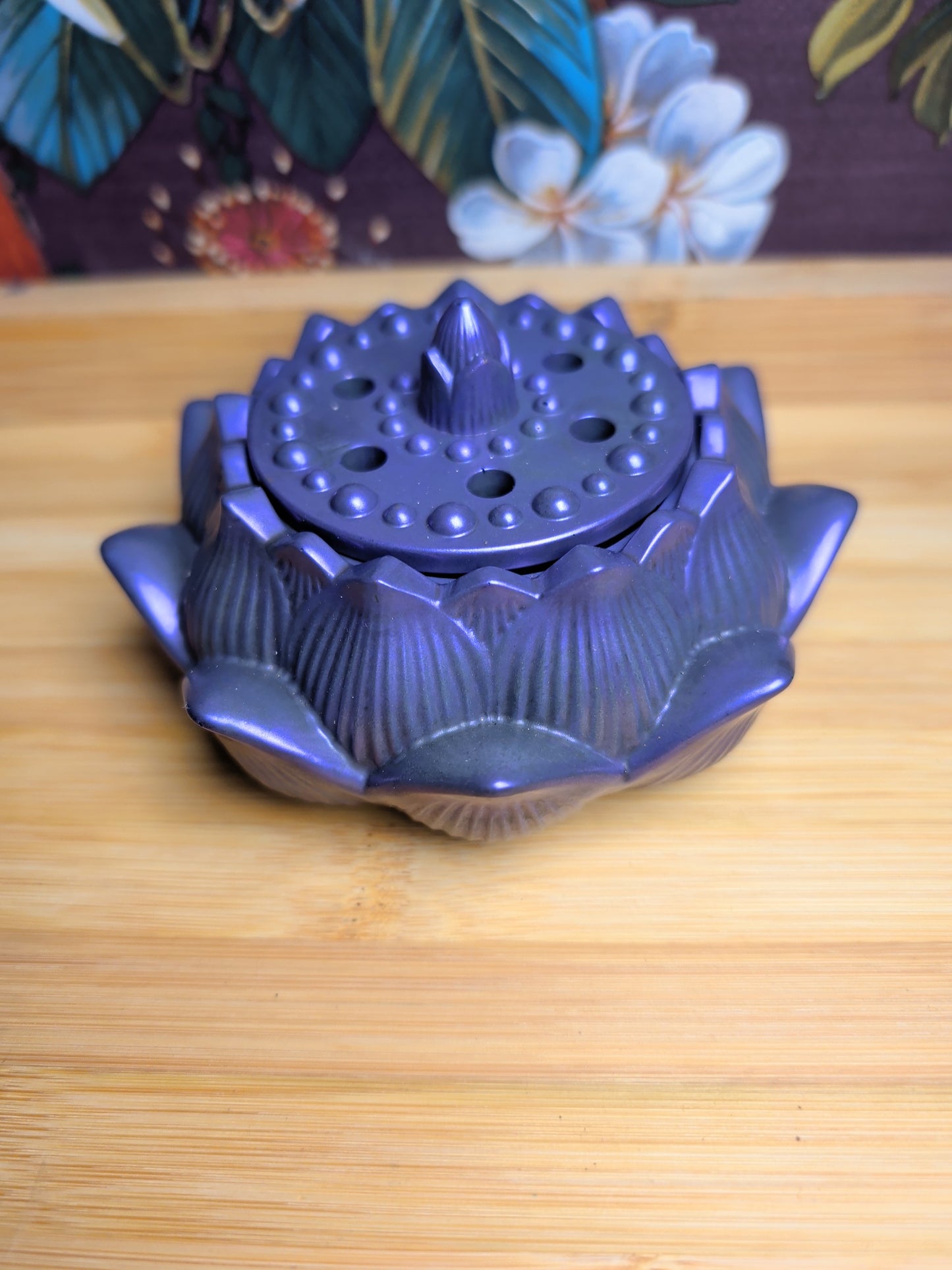 Made to order. Sacred Lotus Incense Cone Burner Handmade Jesmonite Holder Spiritual Decor Eco-Friendly Durable Unique Gift for Rituals Meditation