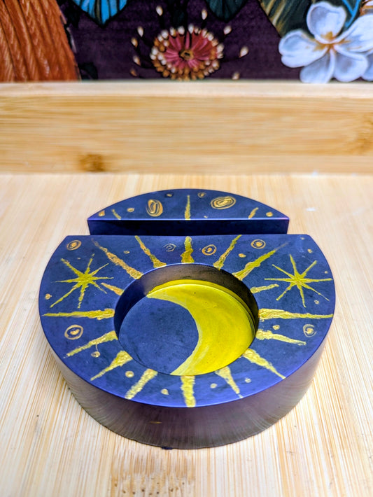 Celestial Flame Tarot & Tea Light Holder