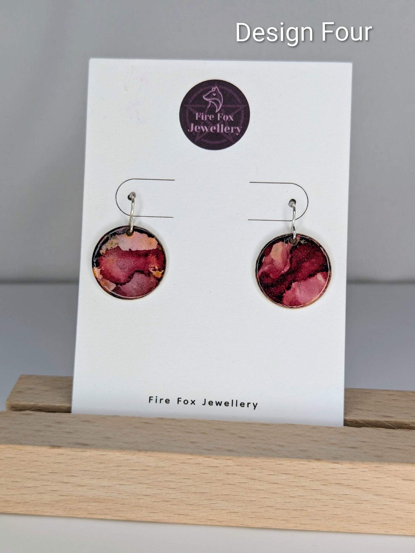 Enamel Drop Earrings: Vibrant Boho Brass, Sterling Silver Earring Hooks.