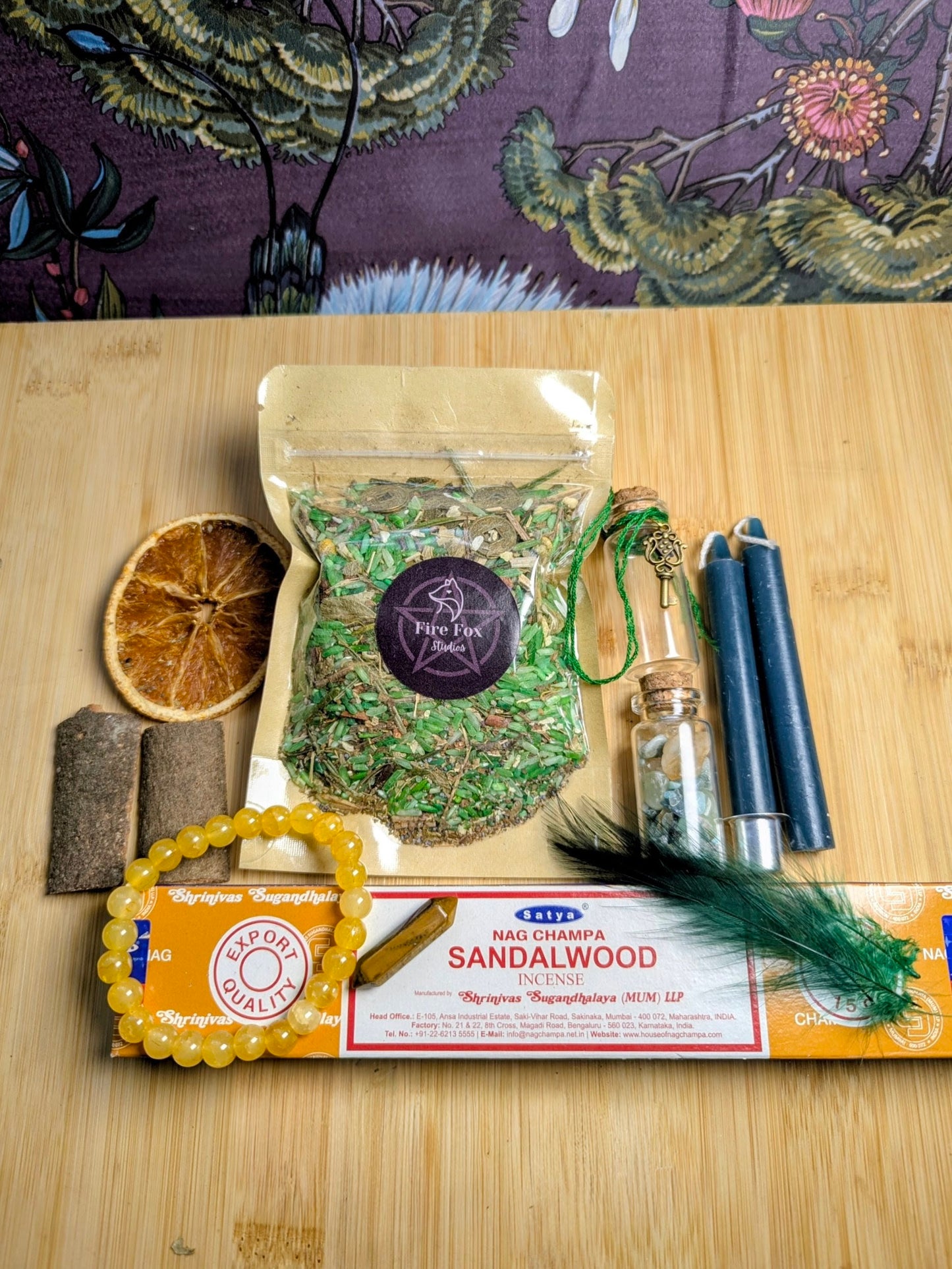 Money Bowl Manifestation Spell Kit Charged for Abundance Prosperity Luck with Green Rice 8 Chinese Coins Spell Jars Candles Crystals Incense Gift Set