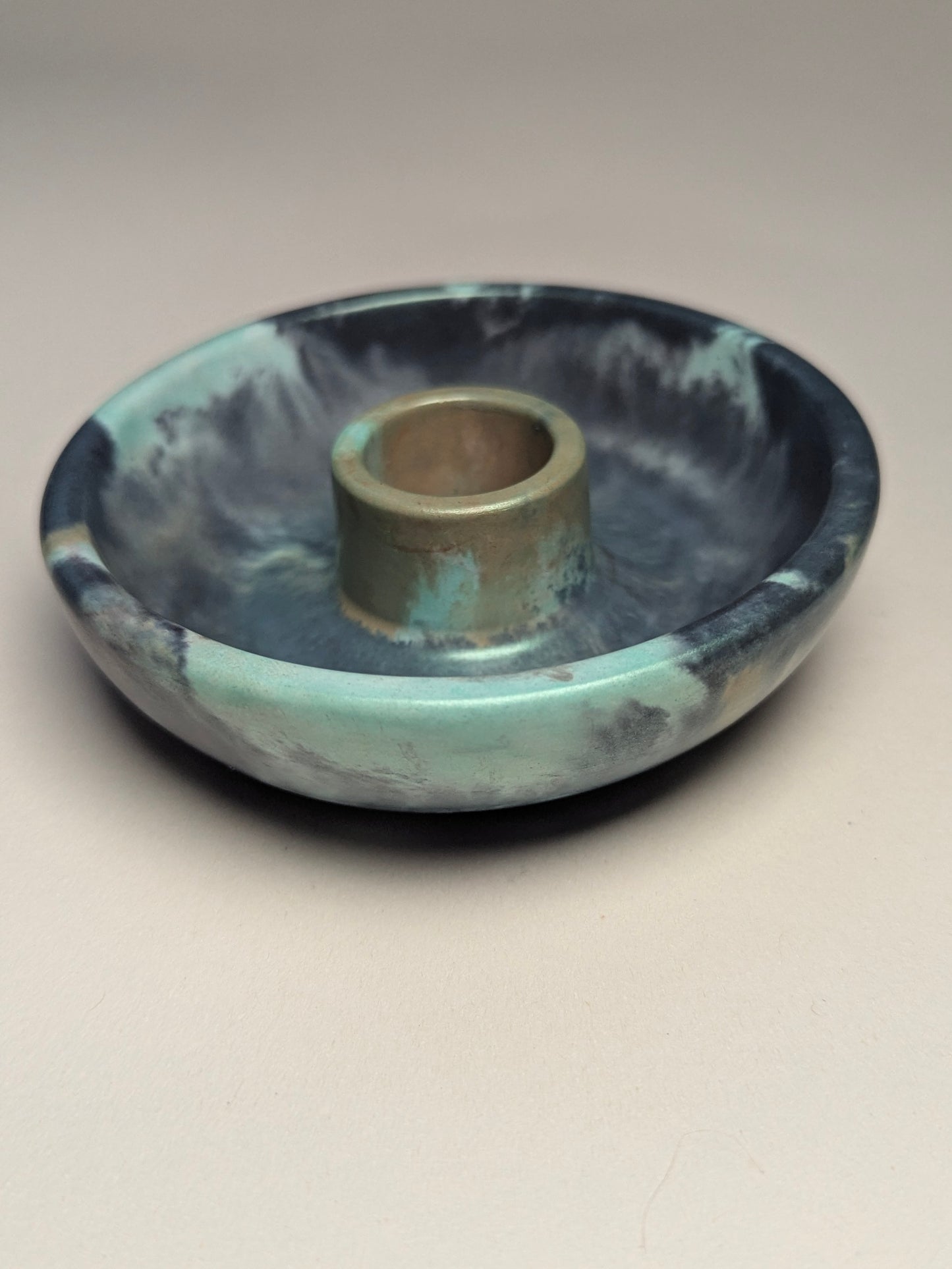 Handcrafted Ritual Candle Bowls Unique Abstract Design for Spiritual Practices Cast from Eco Friendly Jesmonite Material
