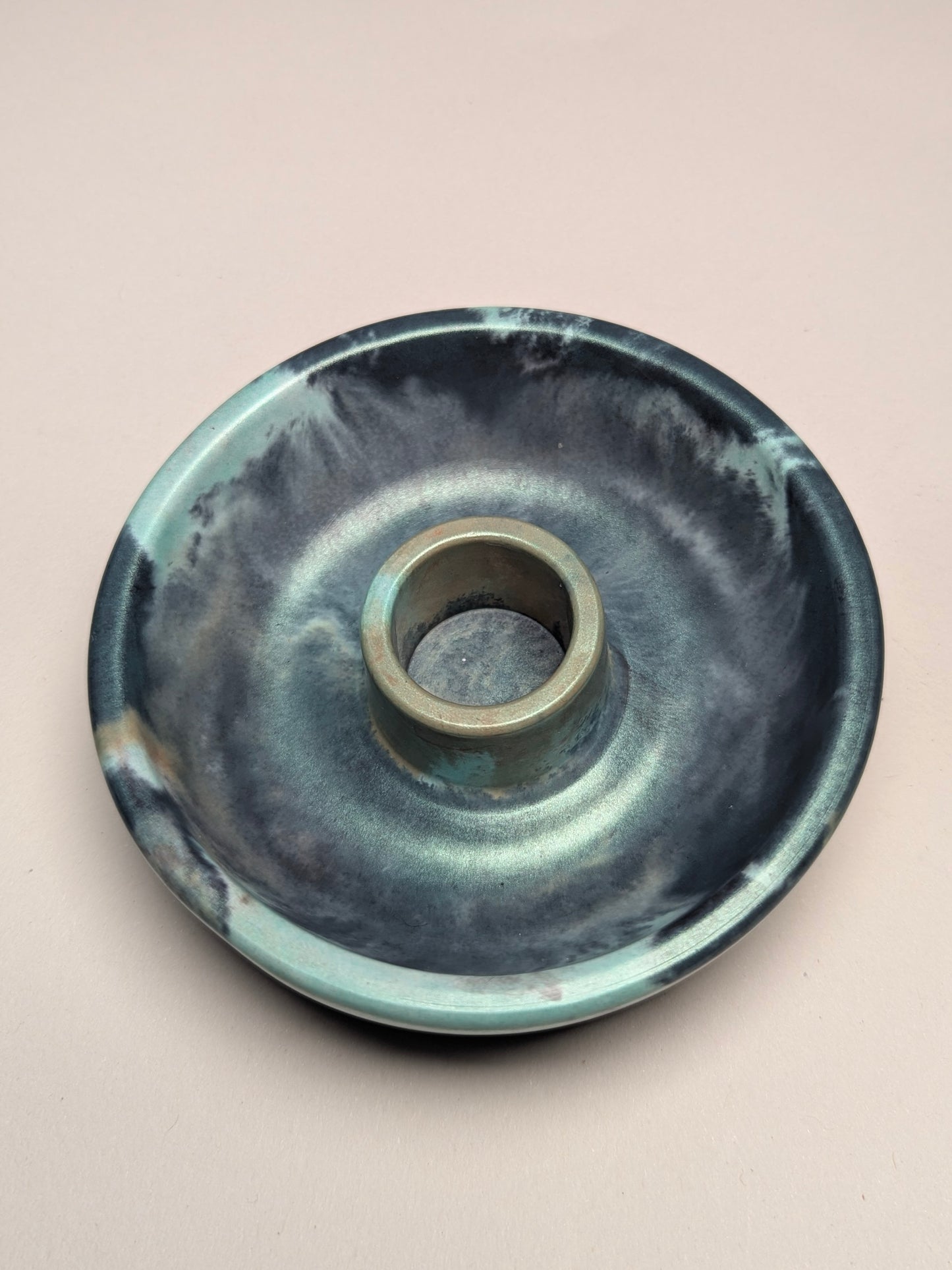 Handcrafted Ritual Candle Bowls Unique Abstract Design for Spiritual Practices Cast from Eco Friendly Jesmonite Material