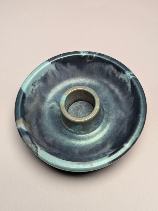 Handcrafted Ritual Candle Bowls Unique Abstract Design for Spiritual Practices Cast from Eco Friendly Jesmonite Material