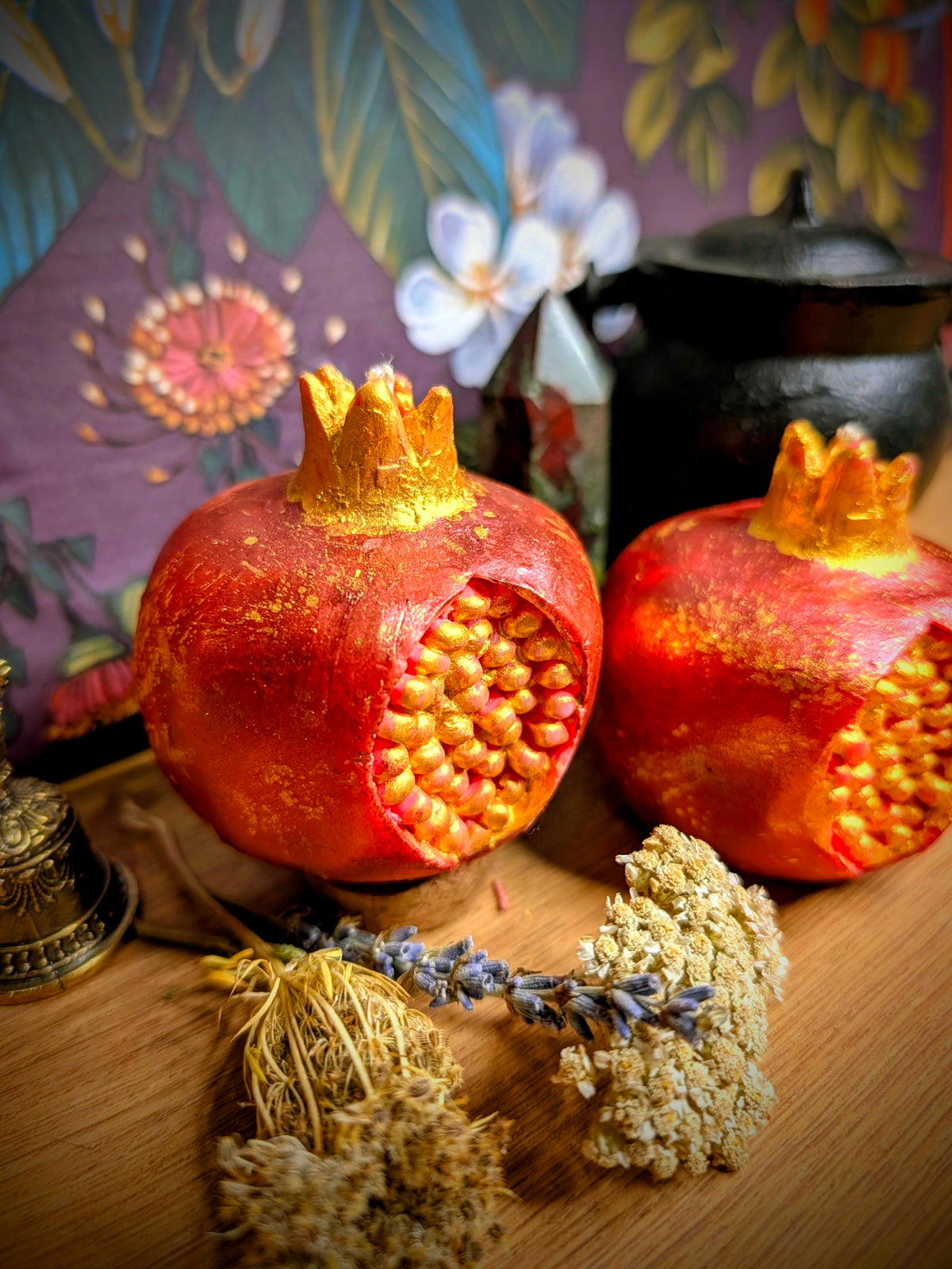 Persephone’s Descent, Pomegranate Candle  Pomegranate Noir, 130g Handmade Ritual Candle