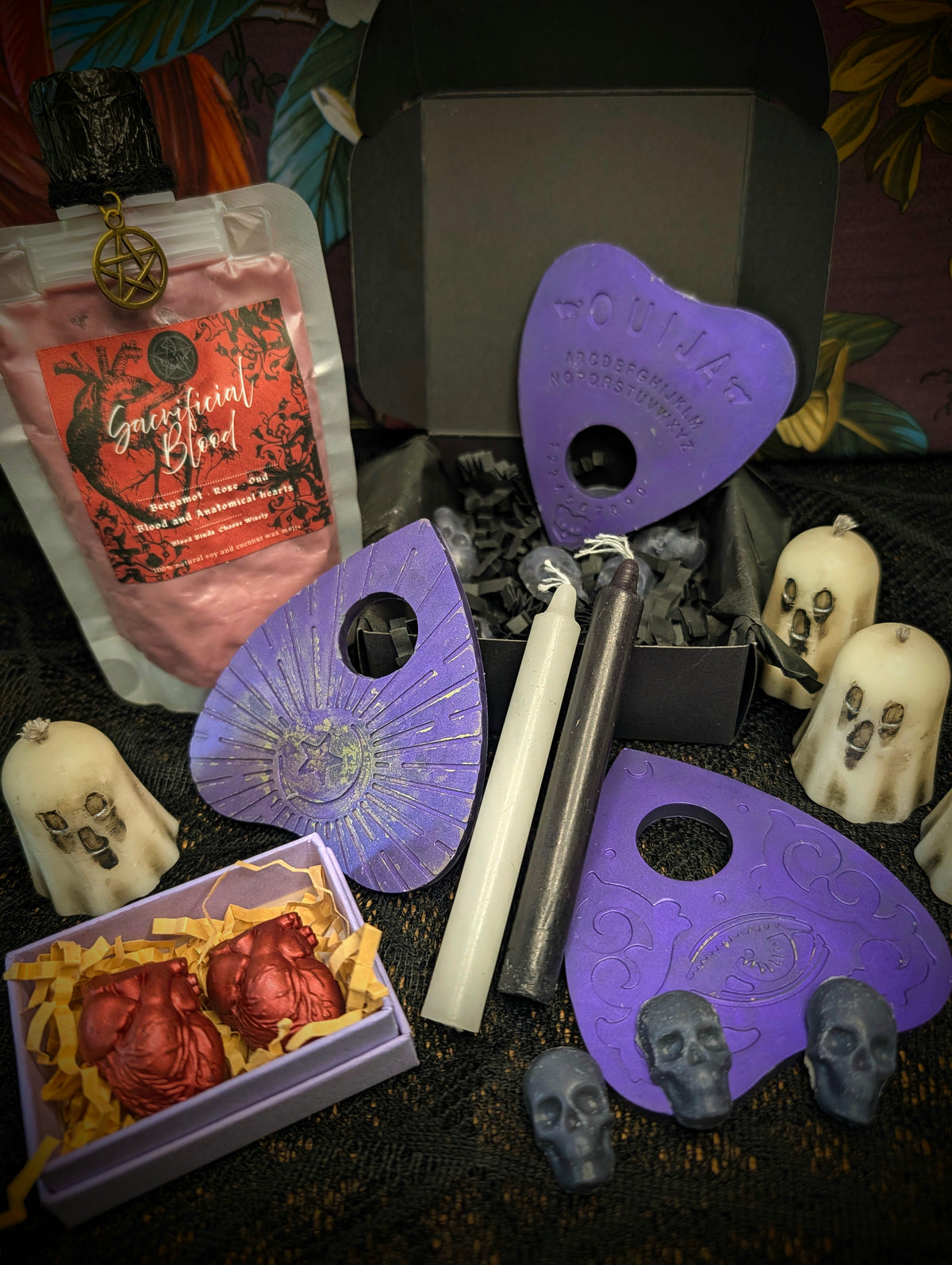 Wake the Dead Samhain Ritual Box Witchcraft Ritual Gift Box Candles, Incense, Ritual Oils, Wax Melts & Altar Tools. Halloween,