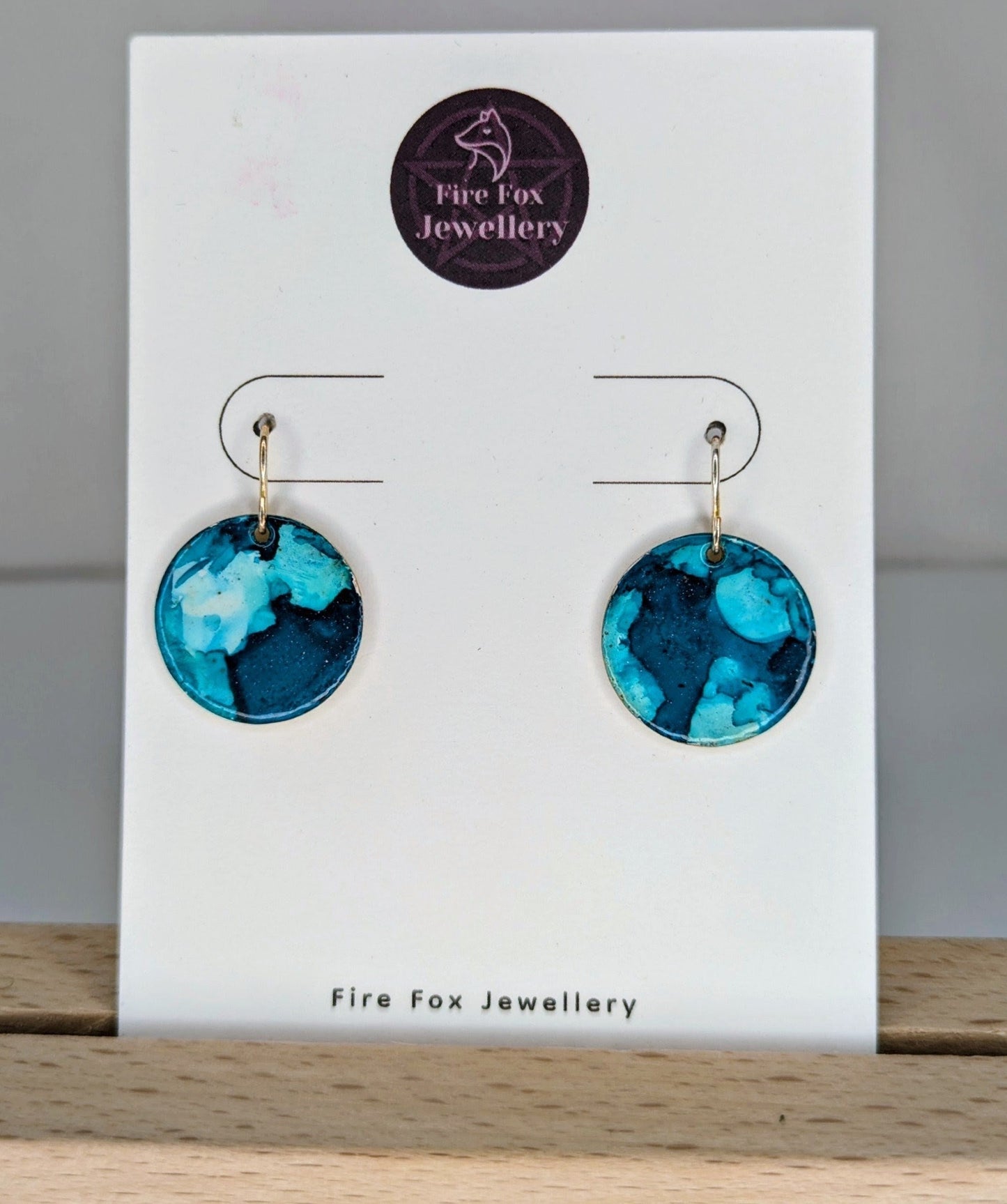 Enamel Drop Earrings: Vibrant Boho Brass, Sterling Silver Earring Hooks.