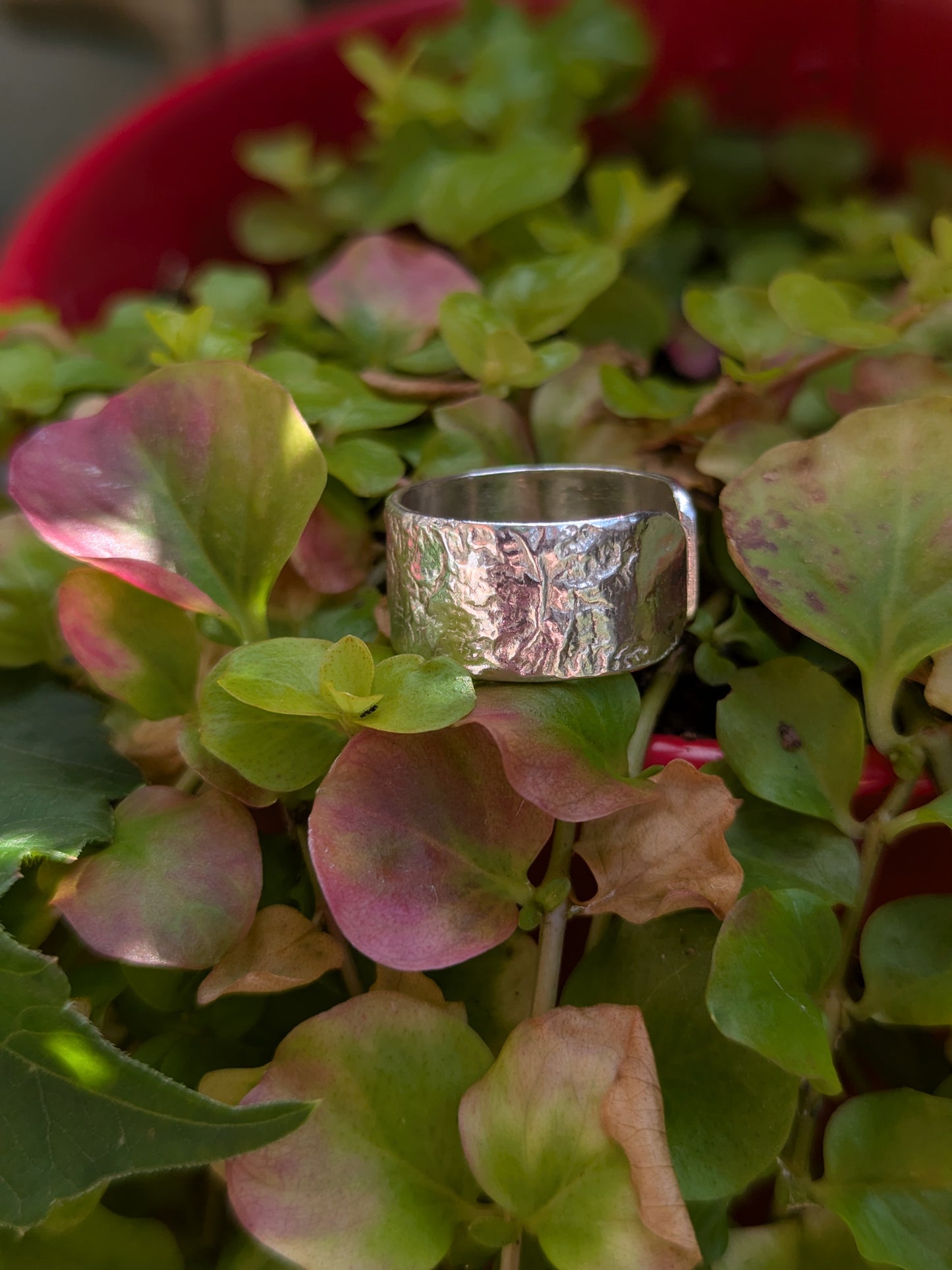 Chunky 10mm Heat Textured two Adjustable Sizes L to N and O to R