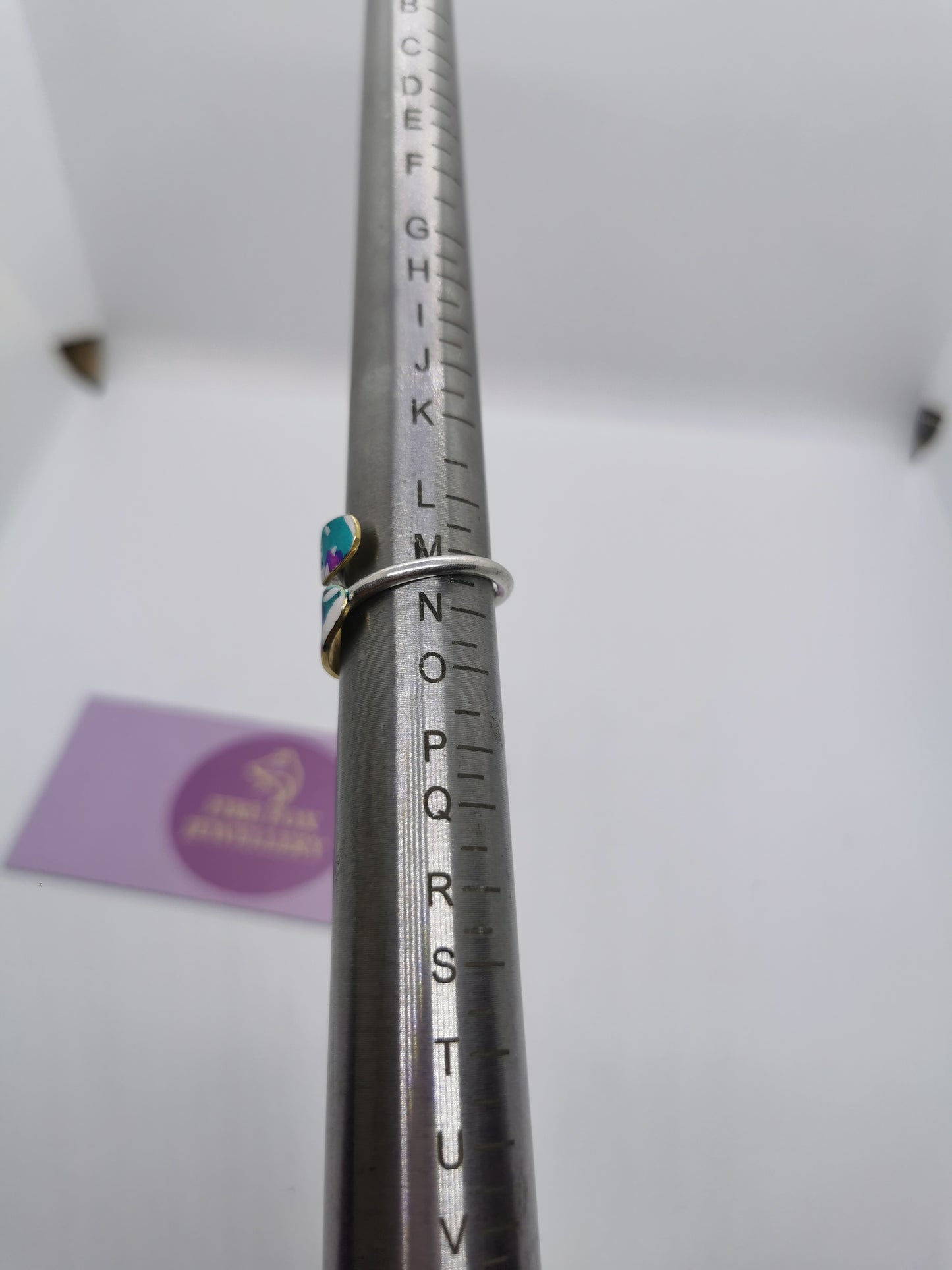 Forget-Me-Not Blue, Sweet Plum and Hot Pink Sterling Silver Wrap Around Ring.